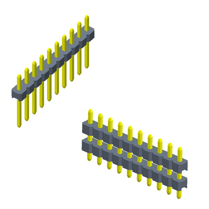 2.54mmPin Header single Row 180° Mono plastic/poly plastic